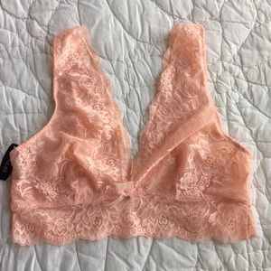 AdoreMe Peach Unlined Bralette NWT